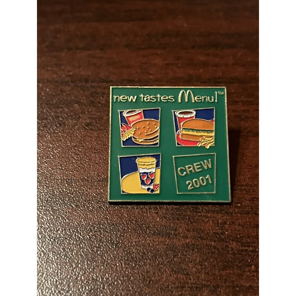 McDonald's‎ Crew 2001 New Tastes Menu Employee Lapel Hat Pin